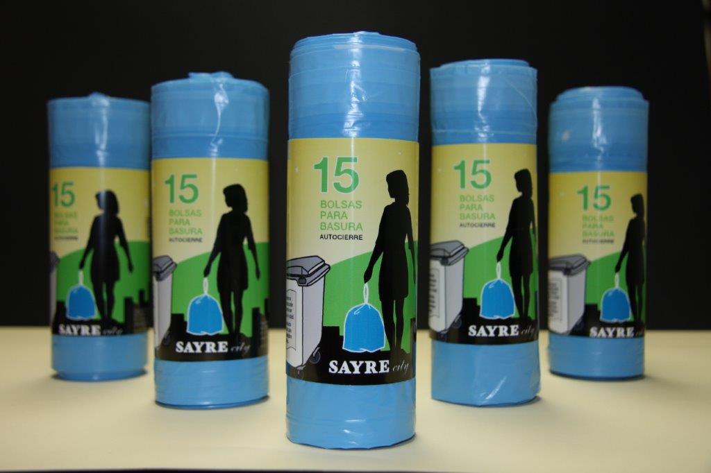 BOLSA BASURA 55 X 55 AUTOCIERRE AZUL (Caja 50 rollos x 15 uds)                                                                                                                                                                                    